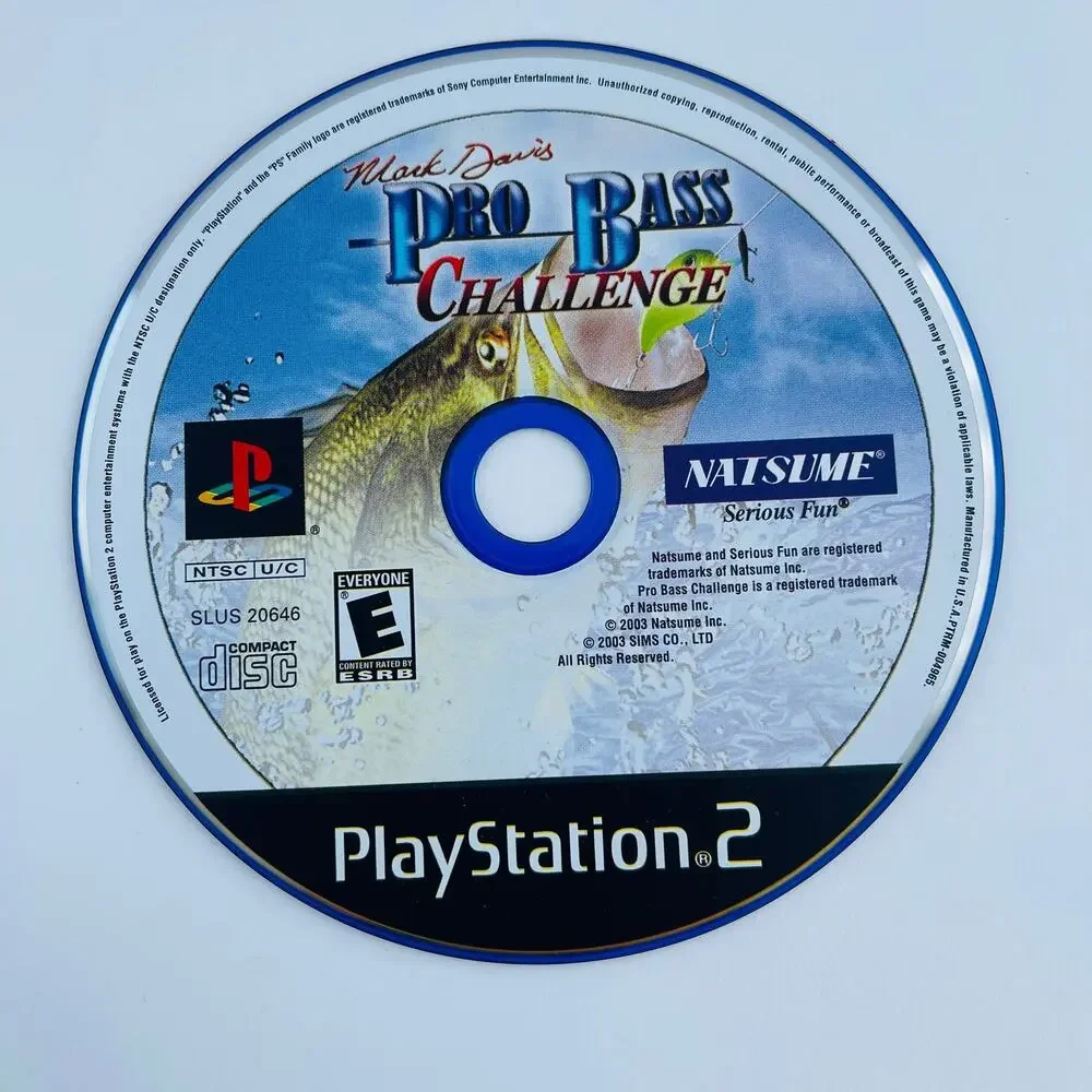 Mark Davis Pro Bass Challenge Sony PlayStation 2 PS2 2003 CIB Everyone